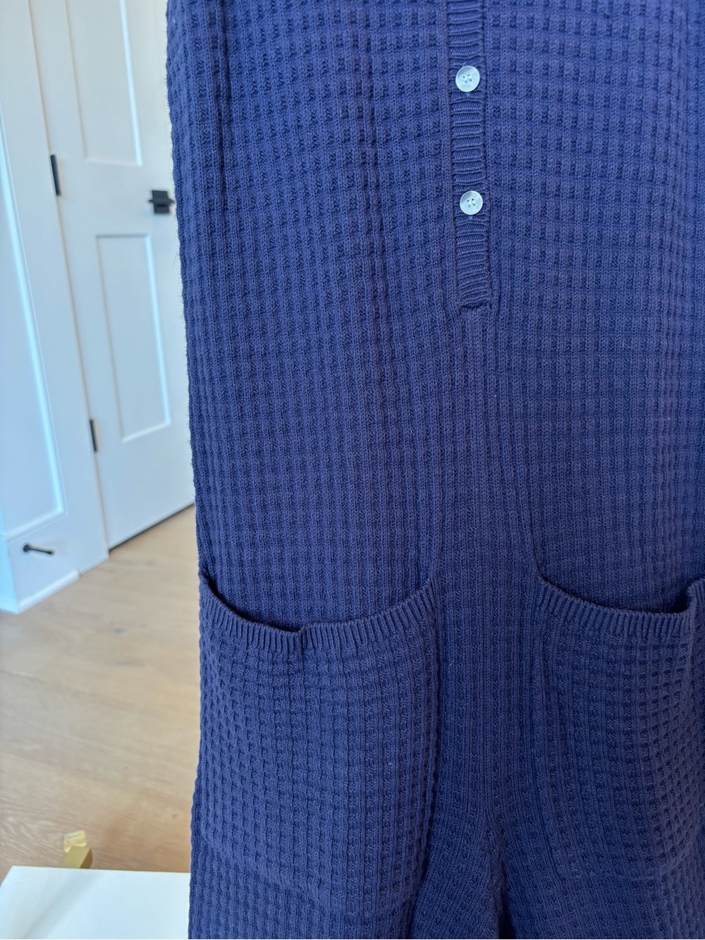 NWT Smash + Tess Navy Sleeveless Knit Wide-Leg Jumpsuit - Picture 4 of 5